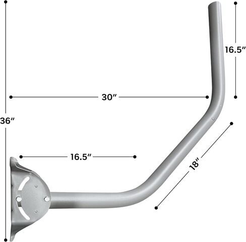 SatelliteSale Under Eave Mount 2" O.D. Heavy Duty Weather Resistant Satellite Dish Mounting Mast for Secure Antenna Installation in Kuwait