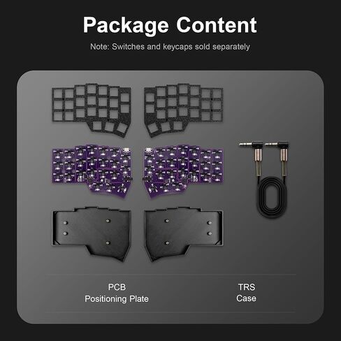 YIVU Corne V4 40% مجموعة لوحة مفاتيح ميكانيكية مقسمة، عمود متعامد لاسلكي مريح DIY هيكلي، قابل للتبديل السريع RGB QMK/قارورة قابلة للبرمجة لنظام التشغيل Mac/Win in Kuwait