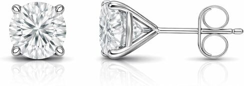 Diamond Deal IGI معتمد من .50 إلى 5.00 قيراط مستديرة من الماس الرائع في المختبر أقراط 4-شرق في 4K أصفر أو أبيض أو الذهب الوردي مع إغلاق الظهر الدفع in Kuwait