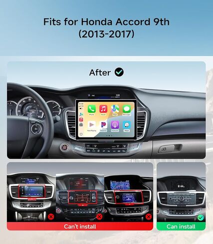 11.5" Car Radio Stereo for Honda Accord 2013-2017, 4+64G IPS HD Touch Screen with Wireless CarPlay & Android Auto, 5G WiF GPS Navigation FM SWC Bluetooth, 1080P Backup Camera in Kuwait