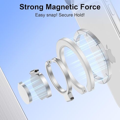 Magsafe Grip Phone Ring Holder for iPhone 17 Pro Max/17 Pro/17 Plus/17/Air/16e/16/15/14/13/12,Dual-Sided Magnet Mag Safe Phone Grip Magnetic Phone Stand for Samsung,Android,Magnetic Car Mount in Kuwait