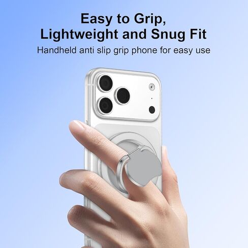 Magsafe Grip Phone Ring Holder for iPhone 17 Pro Max/17 Pro/17 Plus/17/Air/16e/16/15/14/13/12,Dual-Sided Magnet Mag Safe Phone Grip Magnetic Phone Stand for Samsung,Android,Magnetic Car Mount in Kuwait