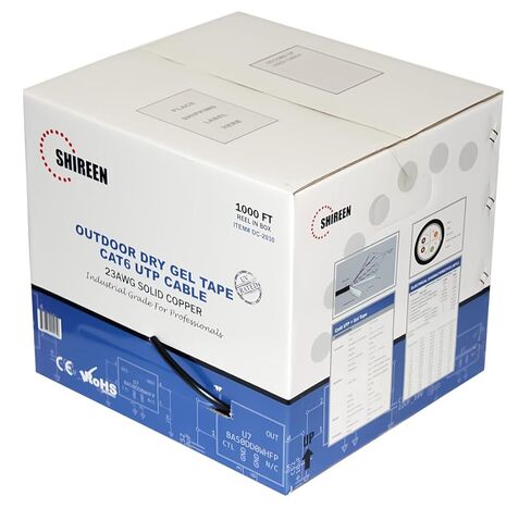 Shireen DC-2030 خارجي CAT6 FTP - شريط جل - بكرة 1000 قدم in Kuwait