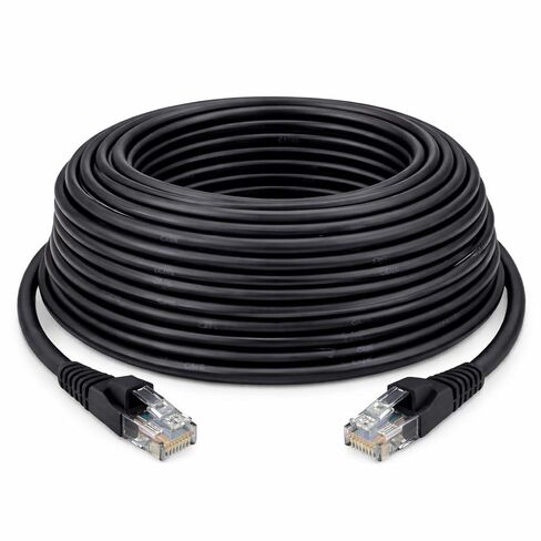 كابل إيثرنت BRENDAZ Cat 6 بطول 25 قدمًا، سلك تصحيح Cat6 UTP 24 AWG، عرض نطاق يصل إلى 250 ميجاهرتز، iRJ45، PoE + دعم لجهاز التوجيه والكمبيوتر والمودم وPS4/5 والألعاب (أسود، 25 قدمًا.) in Kuwait