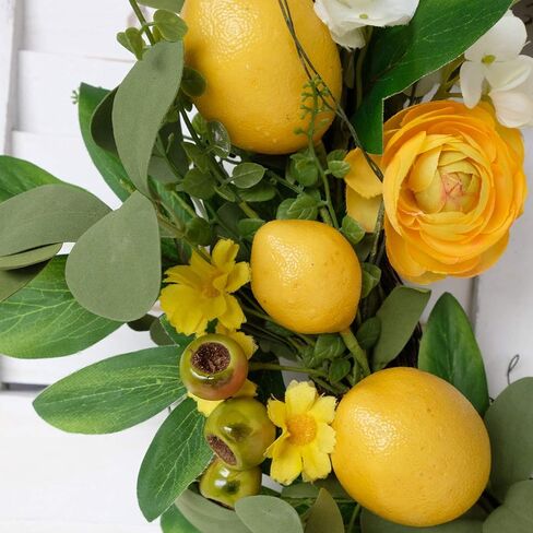 ibelot 3pcs Artificial Lemon Branches with Green Leaves,Faux Yellow Lemons Tree Stem Fake Fruit Branch, Spring Yellow Lemon Artificial Floral Picks Branches for Home Kitchen Table Party Vase Decor … in Saudi Arabia