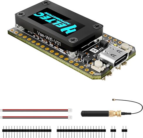 Heltec ESP32 LoRa 32 V4 Development Board with OLED Display Glue Antenna Upgraded ESP32 S3 SX1262 27dBm High Power Chip for WiFi Meshtastic IoT Devices Arduino Smart Home and Wireless Communication in Kuwait