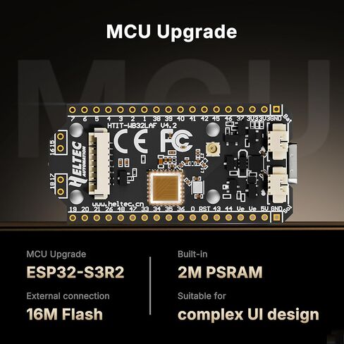 Heltec ESP32 LoRa 32 V4 Development Board with OLED Display Glue Antenna Upgraded ESP32 S3 SX1262 27dBm High Power Chip for WiFi Meshtastic IoT Devices Arduino Smart Home and Wireless Communication in Kuwait