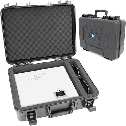 CASEMATIX Hard Shell Projector Travel Case Compatible with BenQ TK710, AK700ST, TK700, AH30ST, AW30ST, LH600ST+, LW600ST+ and More With Customizable Foam Fits 14.5 x 10.5 x 4.5 Maximum in Kuwait