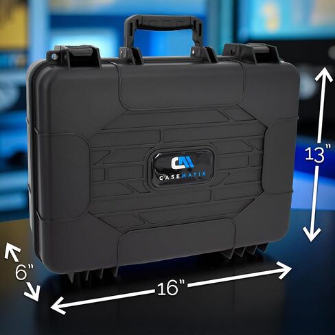 CASEMATIX Hard Shell Projector Travel Case Compatible with BenQ TK710, AK700ST, TK700, AH30ST, AW30ST, LH600ST+, LW600ST+ and More With Customizable Foam Fits 14.5 x 10.5 x 4.5 Maximum in Kuwait