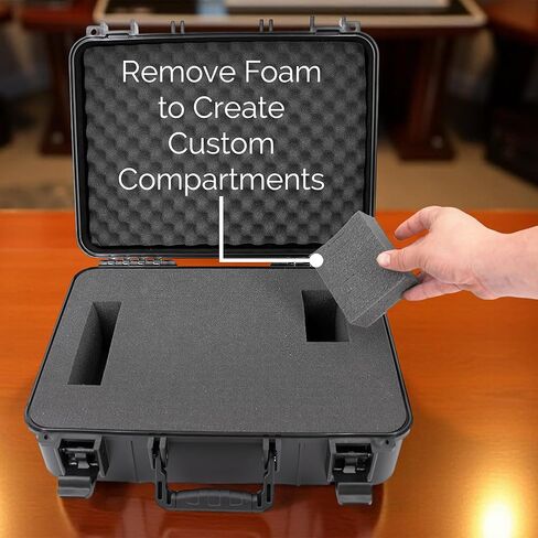 CASEMATIX Hard Shell Projector Travel Case Compatible with BenQ TK710, AK700ST, TK700, AH30ST, AW30ST, LH600ST+, LW600ST+ and More With Customizable Foam Fits 14.5 x 10.5 x 4.5 Maximum in Kuwait