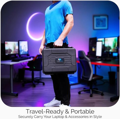 CASEMATIX Hard Shell Projector Travel Case Compatible with BenQ TK710, AK700ST, TK700, AH30ST, AW30ST, LH600ST+, LW600ST+ and More With Customizable Foam Fits 14.5 x 10.5 x 4.5 Maximum in Kuwait