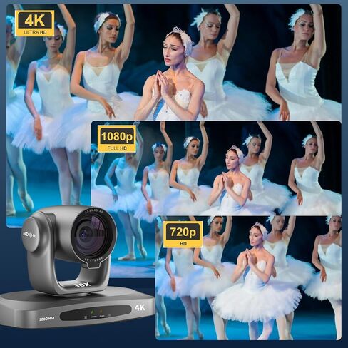 كاميرا 4K PTZ، تكبير بصري 30X مع NDI|HX2، تتبع تلقائي بالذكاء الاصطناعي، HDMI/USB3.0/LAN/PoE - حل بث مباشر طويل المدى للكنيسة والعبادة والمؤتمرات in Kuwait