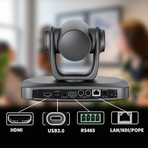 كاميرا 4K PTZ، تكبير بصري 30X مع NDI|HX2، تتبع تلقائي بالذكاء الاصطناعي، HDMI/USB3.0/LAN/PoE - حل بث مباشر طويل المدى للكنيسة والعبادة والمؤتمرات in Kuwait