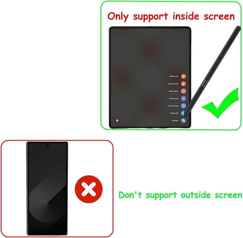 2 Pcs Galaxy Z Fold6/5 S Pen Fold Edition Replacement for Samsung Galaxy Z Fold6/5 Slim SPen Fold 6/5 Stylus Pen, Z Fold 6/5 S Pen Fold Edition for Samsung Galaxy Z Fold 6/5 Stylus Pen(Black) in Kuwait