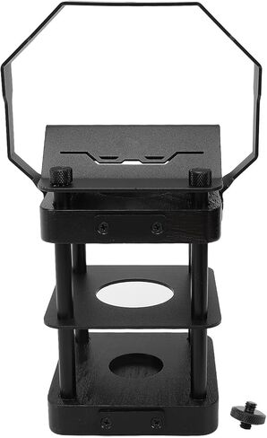 RiToEasysports Camping Light Stand, Lamp Holder with Stainless Steel Beech Wood Base 3 Tier Hollow Design for Outdoor Indoor Tabletop Decor in Kuwait