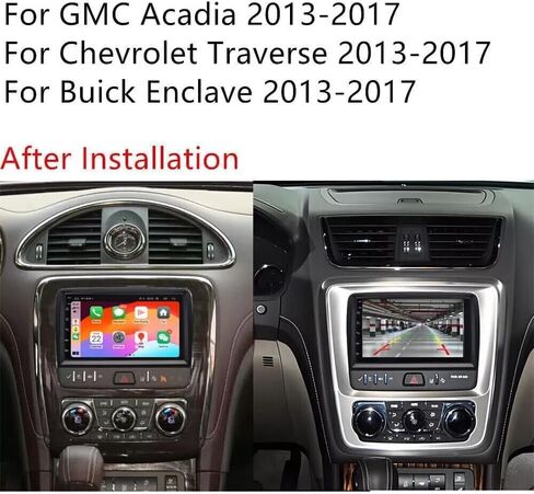 ستيريو راديو السيارة Android 14 لسيارة GMC Acadia 2013-2017، لسيارة شيفروليه ترافيرس 2013-2017، لسيارة Buick Enclave 2013-2017، شاشة ستيريو Carplay مقاس 7 بوصات مع Carplay Android Auto، كاميرا احتياطية بلوتوث GPS، 4+64 جيجا in Kuwait