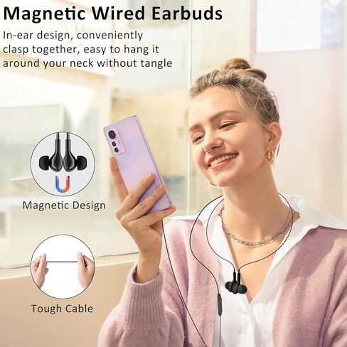 سماعات أذن سلكية USB C متوافقة مع Apple iPhone 17 16 Plus 15 Pro Max 16e سماعات رأس USB C لهاتف Samsung Galaxy S25 FE Edge S24 S23 S22 Ultra سماعات سلكية من النوع C لهاتف Pixel 10 9 Oneplus 12 in Kuwait