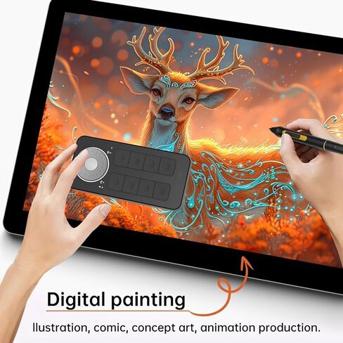 XUMIUZIY Quick Access Keys Shortcut Keypad for Graphics Tablet, Digital DraWinOSg Video Editing Photos Retouching, Seamless Performance Winos 7 MacOS PC Laptop Artist Editor Office Tasks in Kuwait
