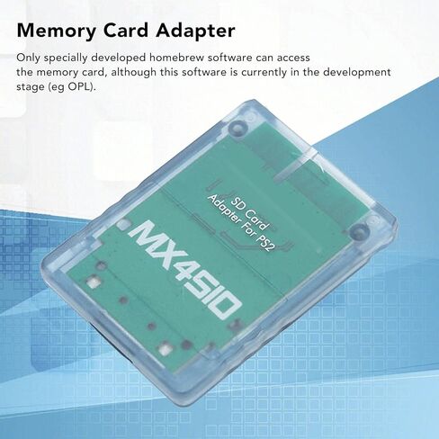 محول قارئ بطاقات MX4SIO SIO2SD TF لبطاقة الذاكرة، محول TF، محول بطاقة الذاكرة، قارئ بطاقة ذاكرة بديل ثابت مصنوع يدويًا لـ (أزرق شفاف) in Kuwait