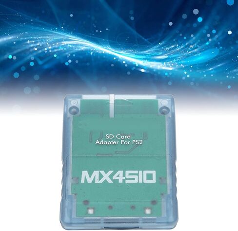 محول قارئ بطاقات MX4SIO SIO2SD TF لبطاقة الذاكرة، محول TF، محول بطاقة الذاكرة، قارئ بطاقة ذاكرة بديل ثابت مصنوع يدويًا لـ (أزرق شفاف) in Kuwait
