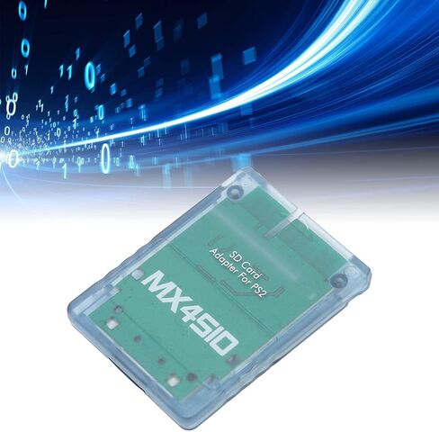 محول قارئ بطاقات MX4SIO SIO2SD TF لبطاقة الذاكرة، محول TF، محول بطاقة الذاكرة، قارئ بطاقة ذاكرة بديل ثابت مصنوع يدويًا لـ (أزرق شفاف) in Kuwait
