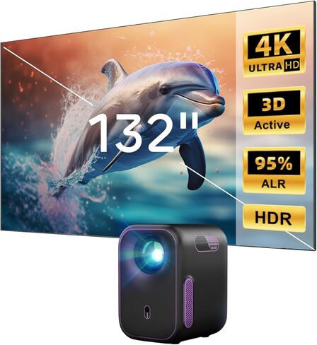 [Bundle] NothingProjector Seamless Lenticular ALR Screen 132" + Portable Google TV Projector with WiFi Bluetooth 1080P 4K Supported in Kuwait