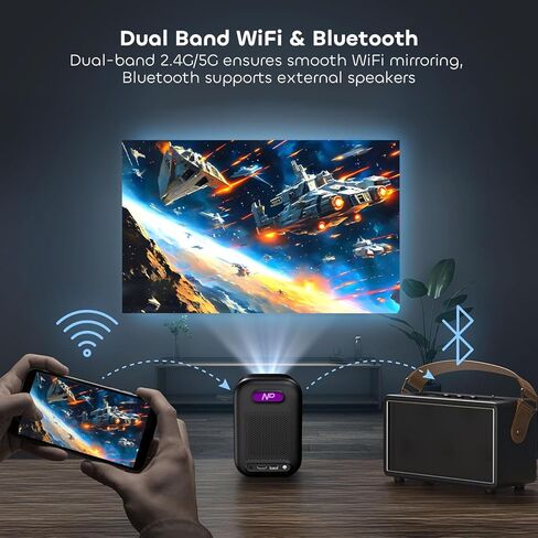 [Bundle] NothingProjector Seamless Lenticular ALR Screen 132" + Portable Google TV Projector with WiFi Bluetooth 1080P 4K Supported in Kuwait