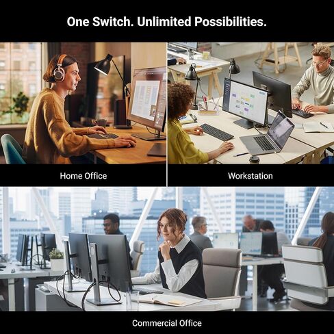ATEN Essentials US4324 2 x 4 USB 3.2 Gen 1 Sharing Switch, Share 4 USB Peripherals Between Two Computers, 5 Gbps, Quick Switch, Compact, Remote Port Selector, Windows, macOS, MacBook, PC, Plug & Play in Kuwait