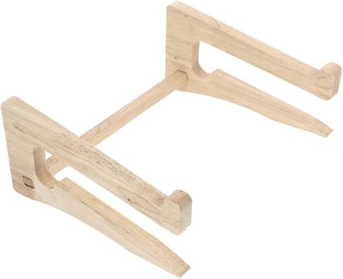Notebook Computer Stand Ergonomic Laptop Riser for Heat Dissipation Wooden Keyboard Holder for Desk Height Easy to Assemble for Home Office Use in Kuwait
