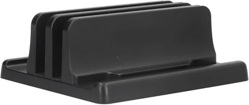 Plastic Vertical Laptop Bracket Holder Stand Desktop Storage Shelf Laptop Base Accessories Durable Space Saving Stand for Home Office Use Black Lightweight (Single Opening) in Kuwait