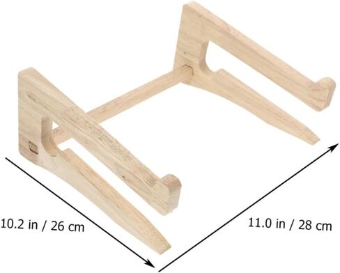 Notebook Computer Stand Ergonomic Laptop Riser for Heat Dissipation Wooden Keyboard Holder for Desk Height Easy to Assemble for Home Office Use in Kuwait
