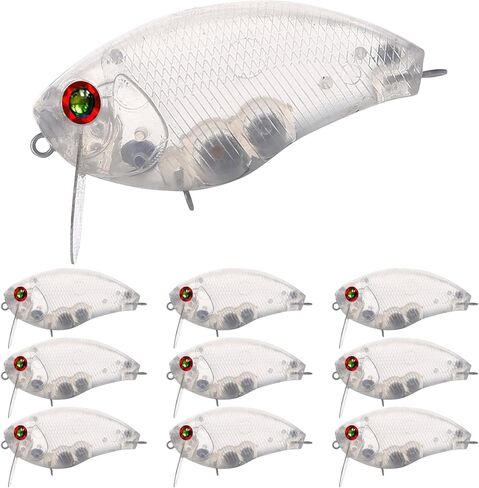 20pcs/25pcs Fishing Blanks Lures Kit Fishing Topwater Unpainted Swimbait Unpainted Crankbaits Hard Baits DIY Lure for Bass Salmon Trout Saltwater and Freshwater in Saudi Arabia