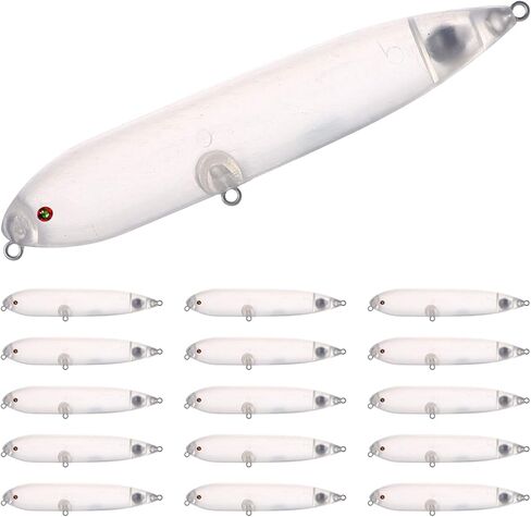 20pcs/25pcs Fishing Blanks Lures Kit Fishing Topwater Unpainted Swimbait Unpainted Crankbaits Hard Baits DIY Lure for Bass Salmon Trout Saltwater and Freshwater in Saudi Arabia