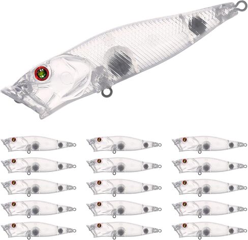 20pcs/25pcs Fishing Blanks Lures Kit Fishing Topwater Unpainted Swimbait Unpainted Crankbaits Hard Baits DIY Lure for Bass Salmon Trout Saltwater and Freshwater in Saudi Arabia