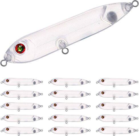 20pcs/25pcs Fishing Blanks Lures Kit Fishing Topwater Unpainted Swimbait Unpainted Crankbaits Hard Baits DIY Lure for Bass Salmon Trout Saltwater and Freshwater in Saudi Arabia