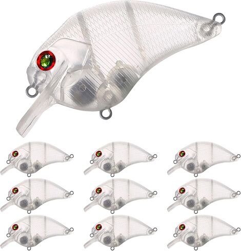 20pcs/25pcs Fishing Blanks Lures Kit Fishing Topwater Unpainted Swimbait Unpainted Crankbaits Hard Baits DIY Lure for Bass Salmon Trout Saltwater and Freshwater in Saudi Arabia
