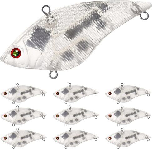 20pcs/25pcs Fishing Blanks Lures Kit Fishing Topwater Unpainted Swimbait Unpainted Crankbaits Hard Baits DIY Lure for Bass Salmon Trout Saltwater and Freshwater in Saudi Arabia