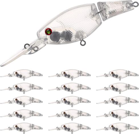 20pcs/25pcs Fishing Blanks Lures Kit Fishing Topwater Unpainted Swimbait Unpainted Crankbaits Hard Baits DIY Lure for Bass Salmon Trout Saltwater and Freshwater in Saudi Arabia