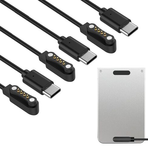 3 Packs USB-C Charging Cable Compatible with PLAUD Note Pro AI/Note AI Voice Recorder, Portable Magnetic Charger, 1m Type-C Ideal Replacement Cable for PLAUD Note AI Voice Recorder in Saudi Arabia
