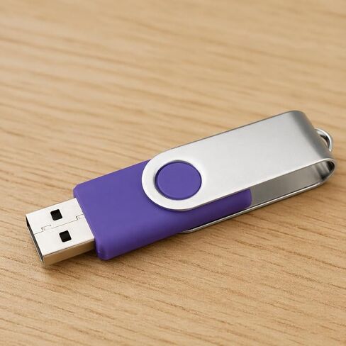4GB USB 2.0 Flash Drive, Swivel Thumb Drives Jump Drive Memory Stick Pen Drive with Keychain Hole for PC Laptop Data Storage & Backup, Color Random in Kuwait