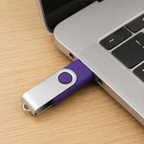 4GB USB 2.0 Flash Drive, Swivel Thumb Drives Jump Drive Memory Stick Pen Drive with Keychain Hole for PC Laptop Data Storage & Backup, Color Random in Kuwait