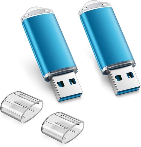 8GB 2PCS Flash Drive USB 2.0 Flash Drive Thumb Drive Jump Drives Keychain Memory Stick-Blue in Kuwait