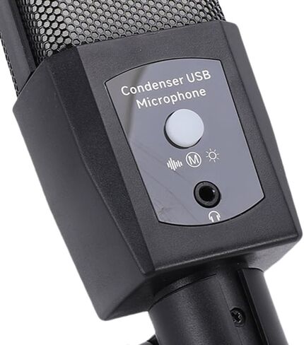 Zunate Gaming USB Microphone for PC, RGB Condenser Computer Mic with Tripod Stand for Streaming and Podcasting Featuring Type C and USB A Dual Interface Inputs in Kuwait