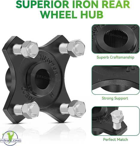 Panglong Club Car Rear Wheel Hub Assembly-2Pcs, Golf Cart Rear Wheel Hub Fit 2015-UP Club Car Precedent, Tempo, Onward Gas Golf Cart with Subaru EX40 or Kohler ECH440 Engine, OEM# 103995001 1010984 in Saudi Arabia