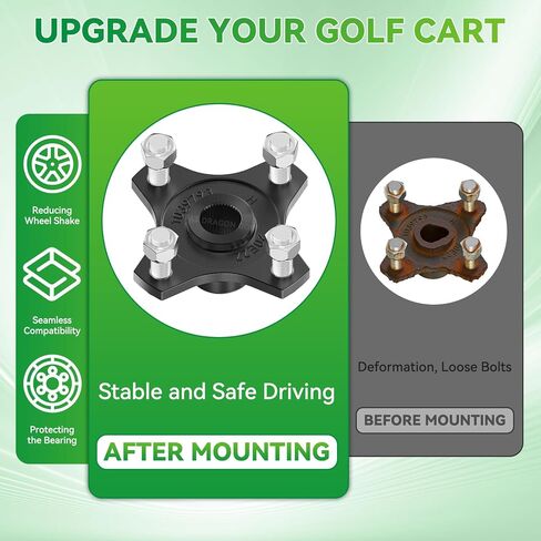 Panglong Club Car Rear Wheel Hub Assembly-2Pcs, Golf Cart Rear Wheel Hub Fit 2015-UP Club Car Precedent, Tempo, Onward Gas Golf Cart with Subaru EX40 or Kohler ECH440 Engine, OEM# 103995001 1010984 in Saudi Arabia