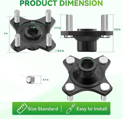 Panglong Club Car Rear Wheel Hub Assembly-2Pcs, Golf Cart Rear Wheel Hub Fit 2015-UP Club Car Precedent, Tempo, Onward Gas Golf Cart with Subaru EX40 or Kohler ECH440 Engine, OEM# 103995001 1010984 in Saudi Arabia