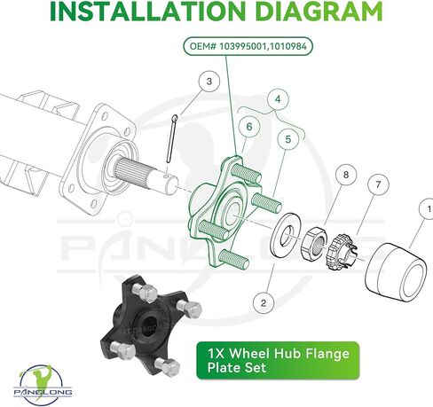 Panglong Club Car Rear Wheel Hub Assembly-2Pcs, Golf Cart Rear Wheel Hub Fit 2015-UP Club Car Precedent, Tempo, Onward Gas Golf Cart with Subaru EX40 or Kohler ECH440 Engine, OEM# 103995001 1010984 in Saudi Arabia