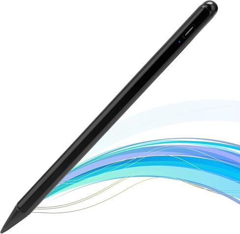 قلم ستايلس لجهاز Apple iPad 10.2" 11th/10th/9th/8th/7th/6th Generation، قلم لمس نشط مع قلم ذو طرف رفيع عالي الحساسية 1.5 مم متوافق مع Apple iPad 10.2" 11/10/9/8/7/6، أسود in Kuwait