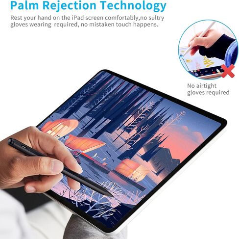 قلم ستايلس لجهاز Apple iPad 10.2" 11th/10th/9th/8th/7th/6th Generation، قلم لمس نشط مع قلم ذو طرف رفيع عالي الحساسية 1.5 مم متوافق مع Apple iPad 10.2" 11/10/9/8/7/6، أسود in Kuwait