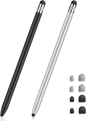 Stylus Pens for Touch Screens - Disc & Fiber Tip 2 in 1 High Sensitivity Universal Stylus for iPad, iPhone, Tablets and Other Capacitive Touch Screens in Saudi Arabia